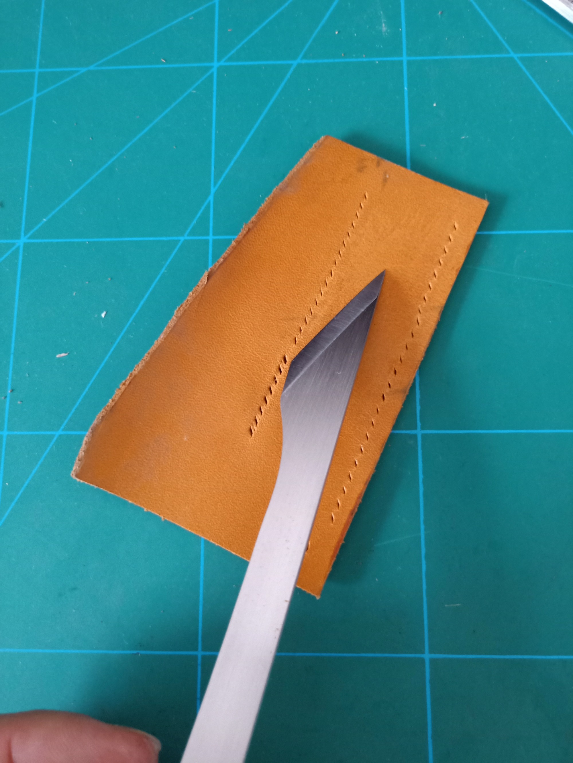 KL full-steel double side bevel pattern knife