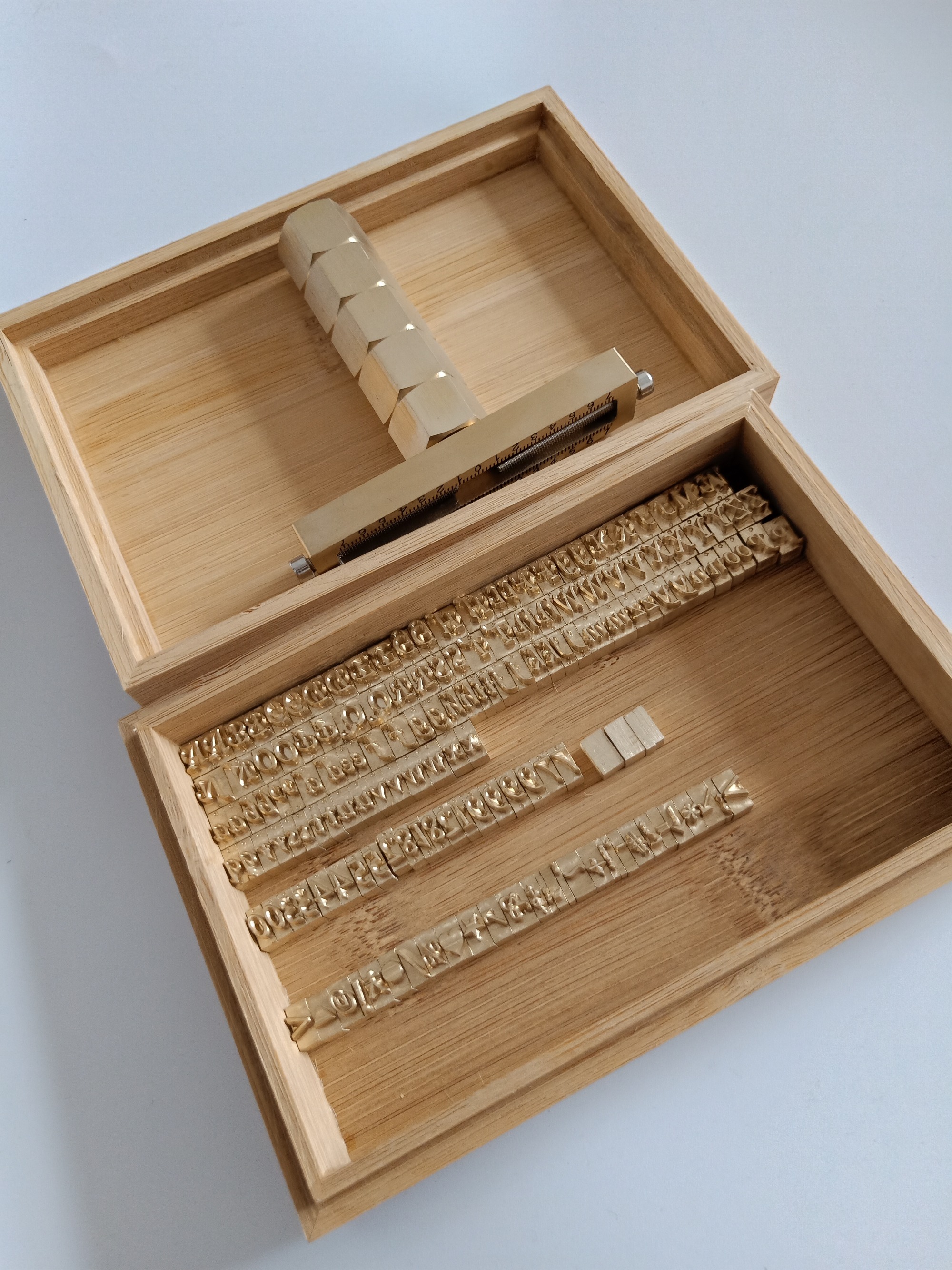 KL Brass Alphabet Logo Stamp Set