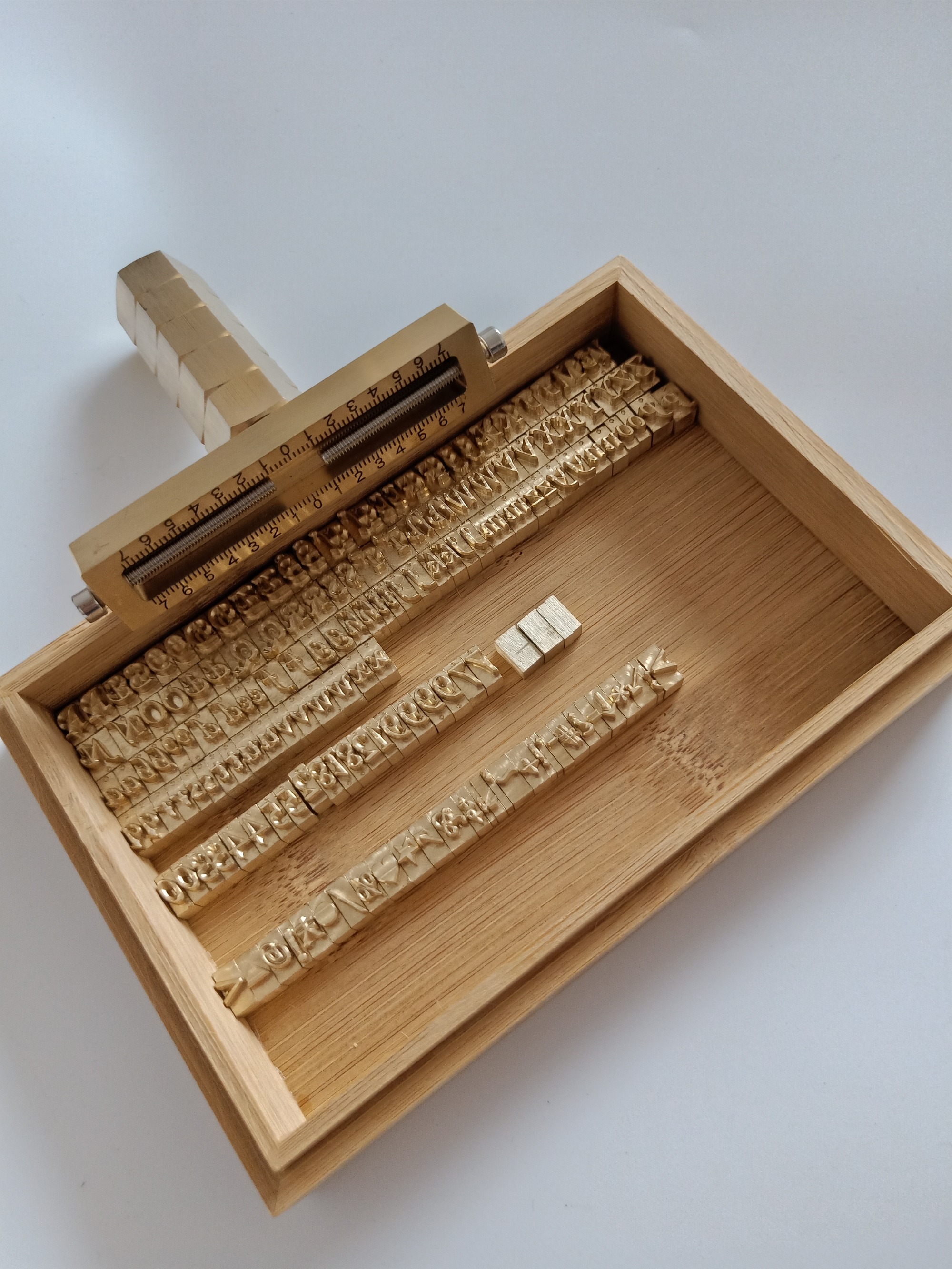 KL Brass Alphabet Logo Stamp Set
