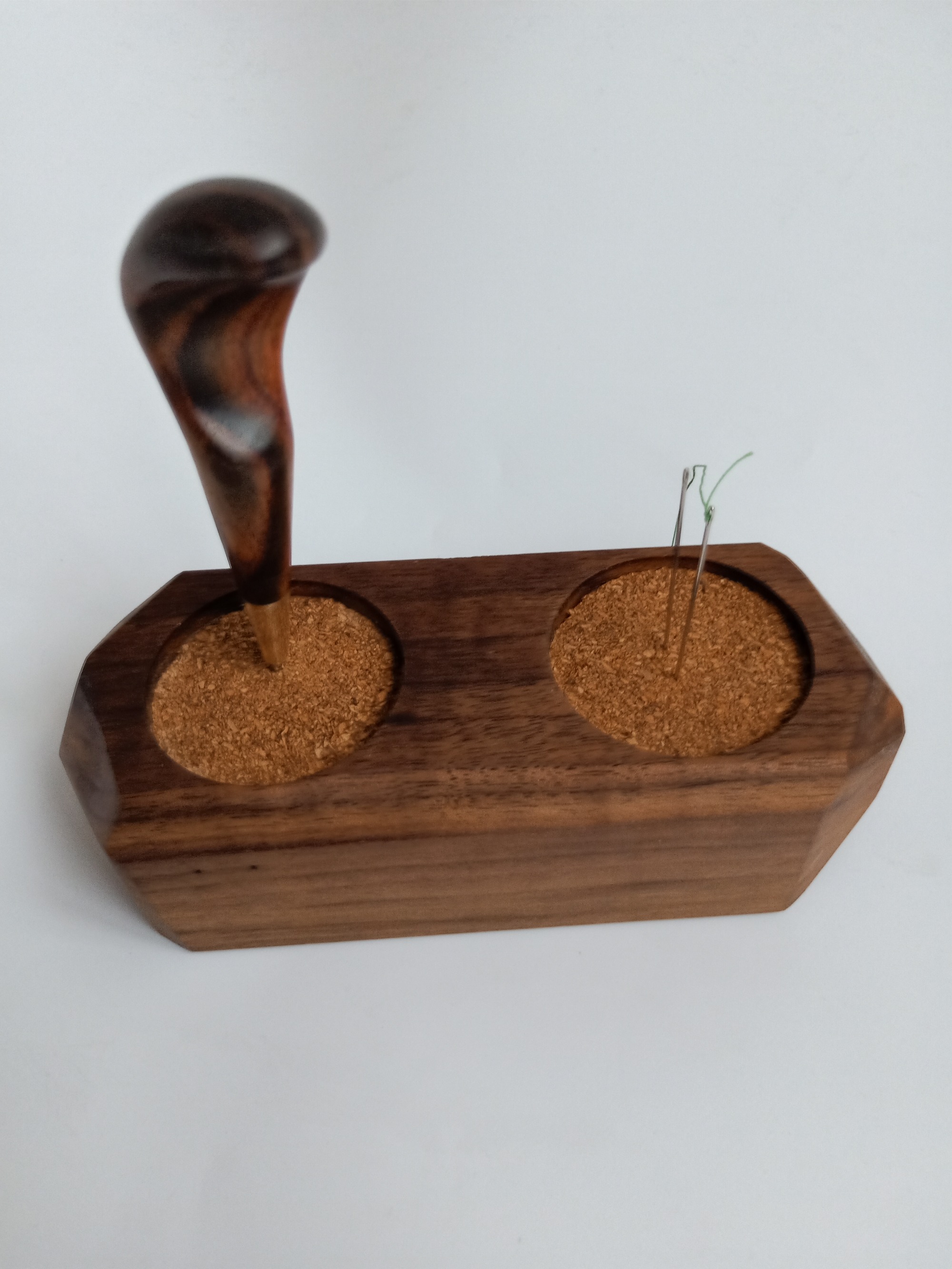 KL Walnut Needle & Awl Holder