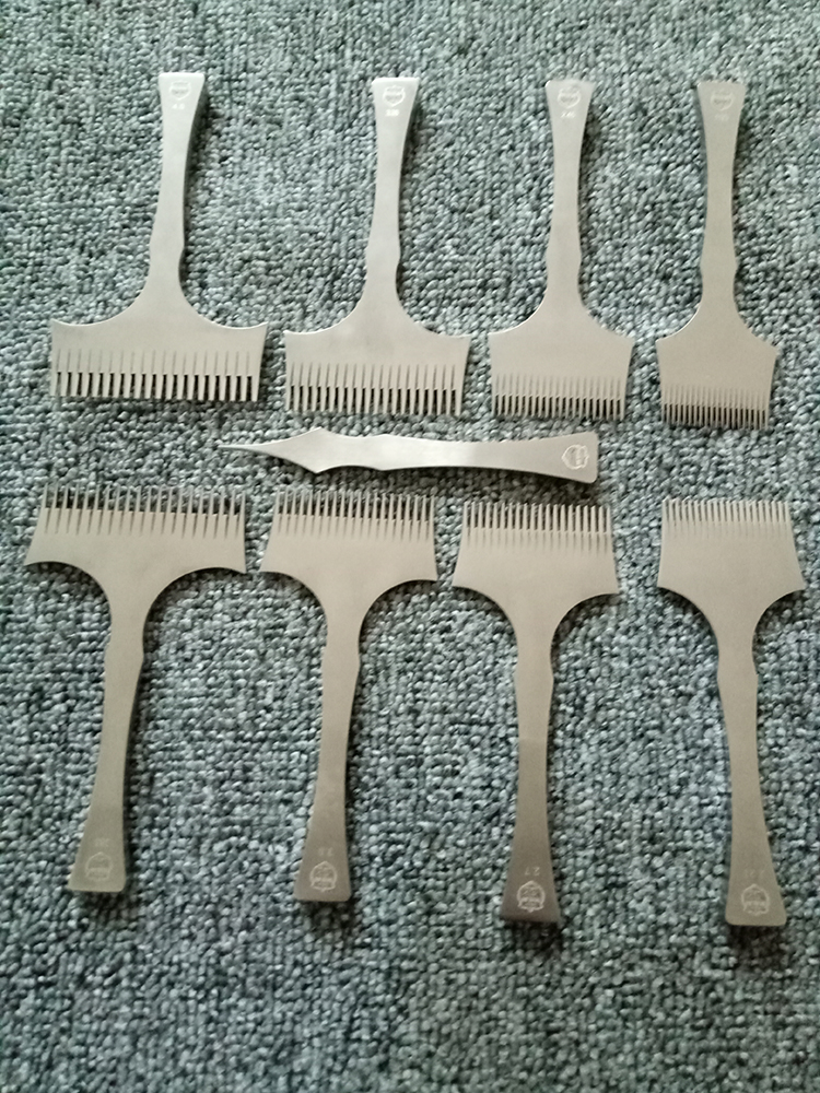 KL French style pricking iron re verse set 2+8 teeth