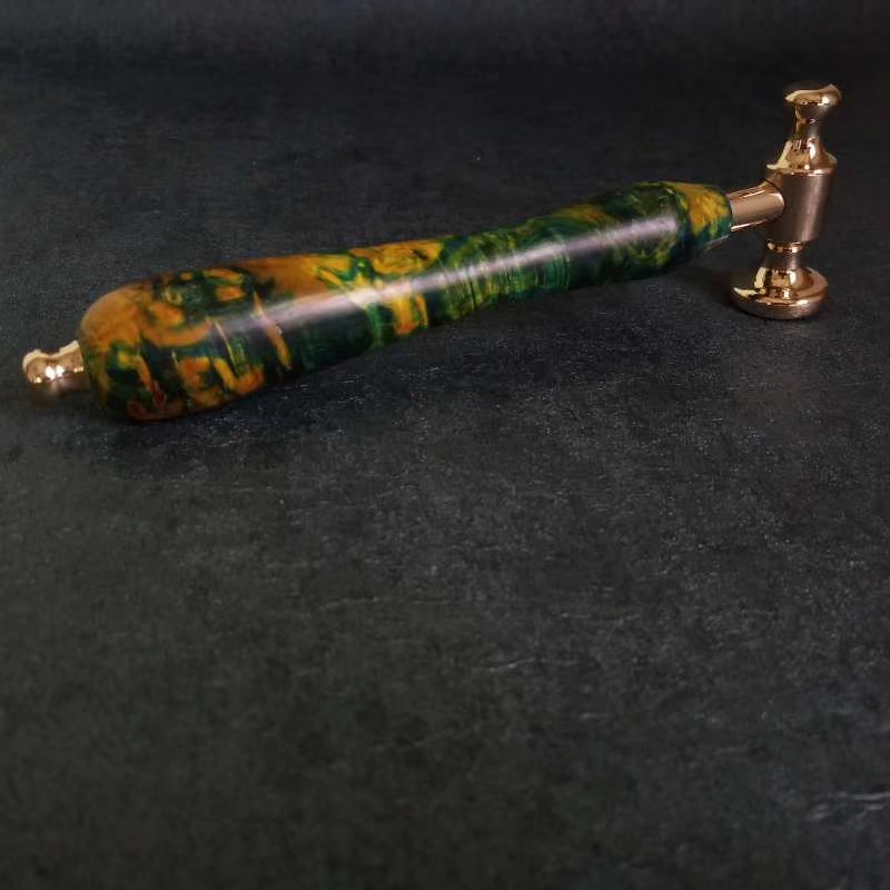 KL Custom Made Stabilized Handle Brass Hammer