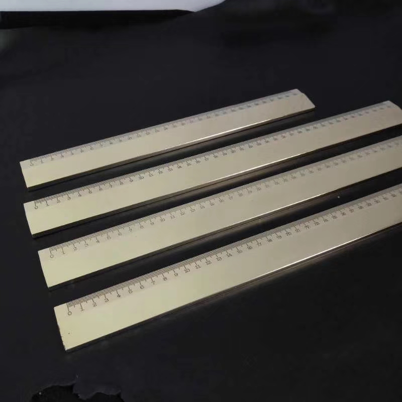 KL High Polish Solid Brass Ruler