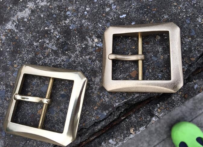 Handmade custom made solid brass buckle