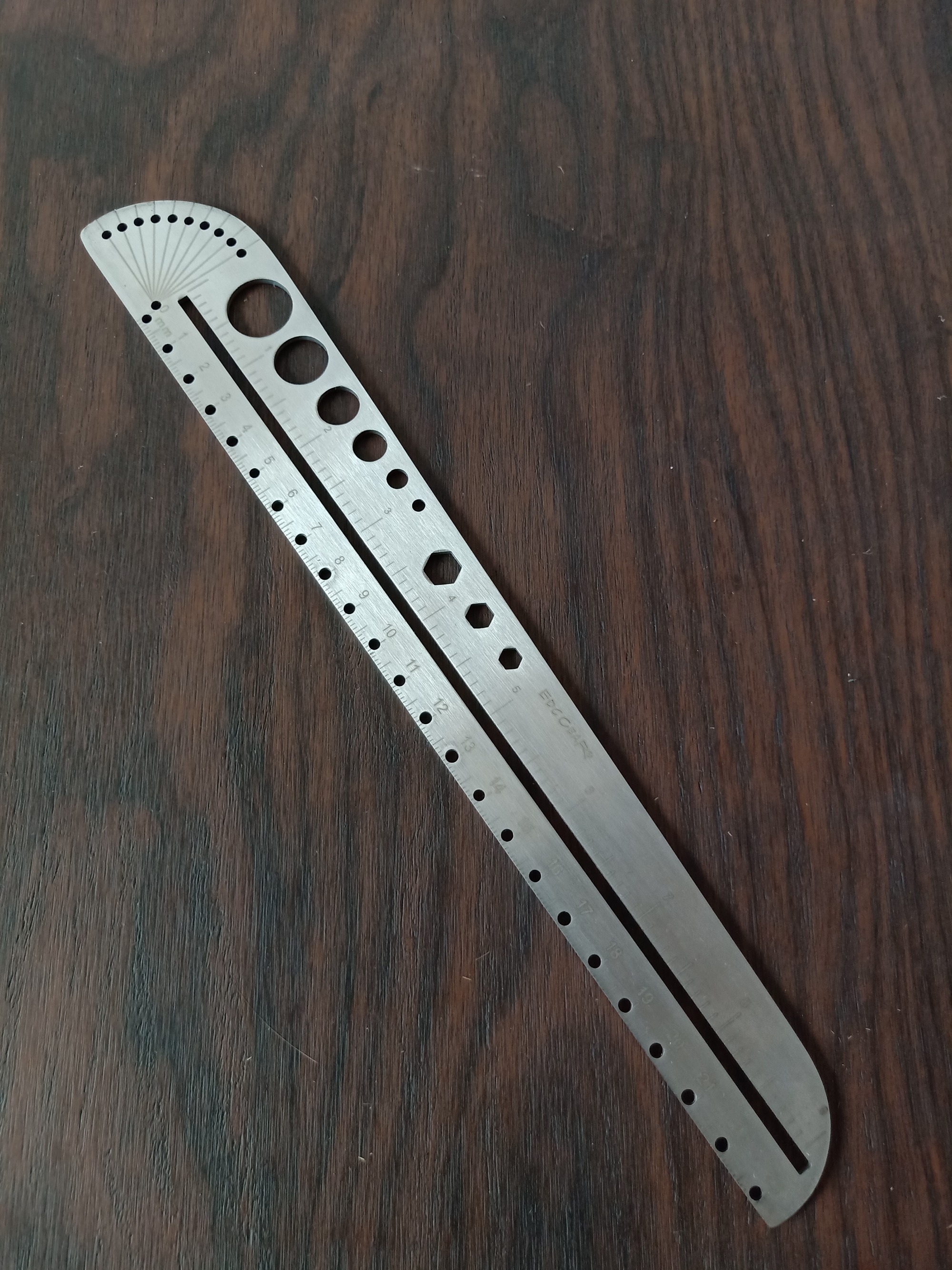 304 stainless steel multi-function ruler 23cm