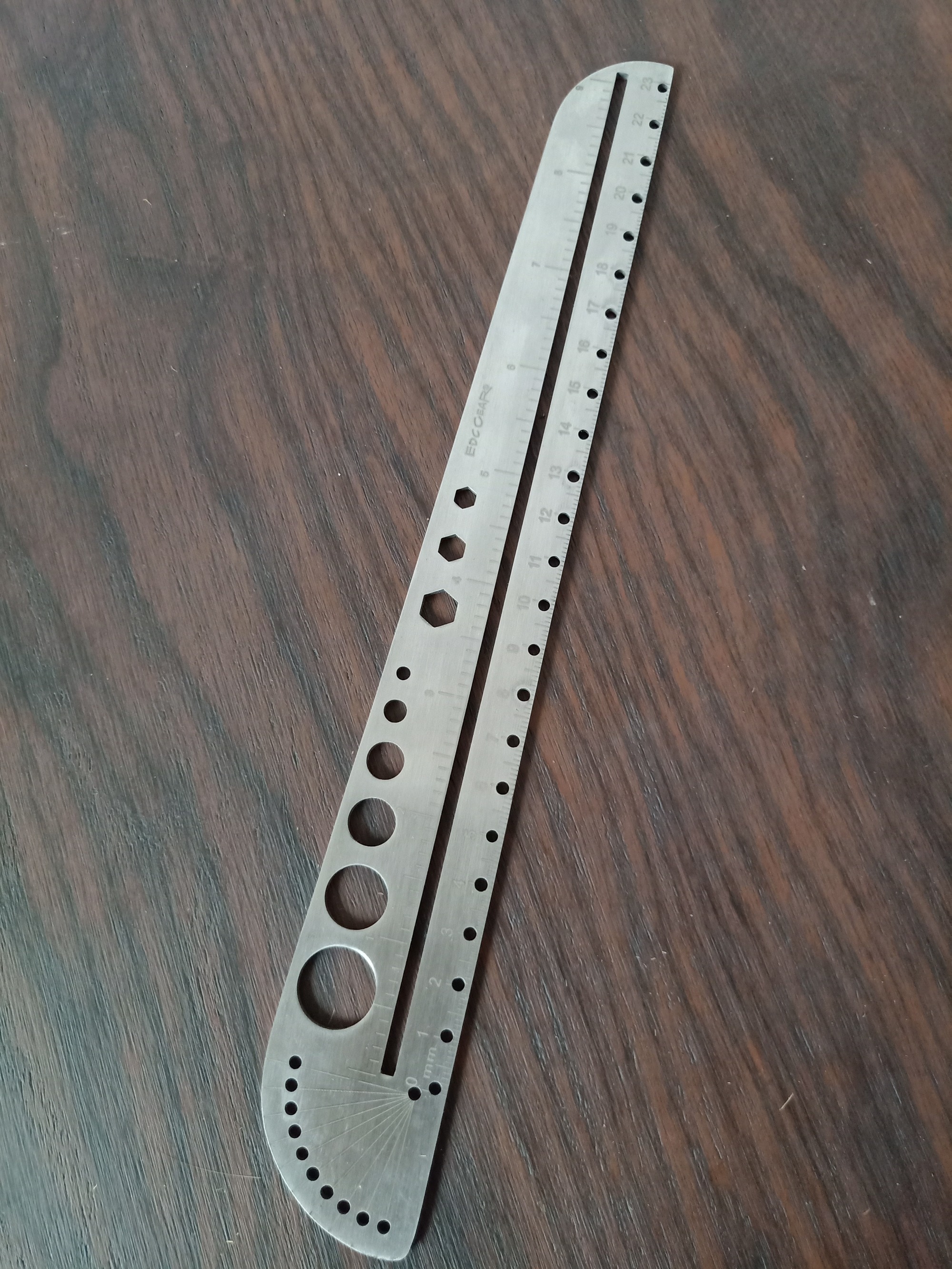 304 stainless steel multi-function ruler 23cm