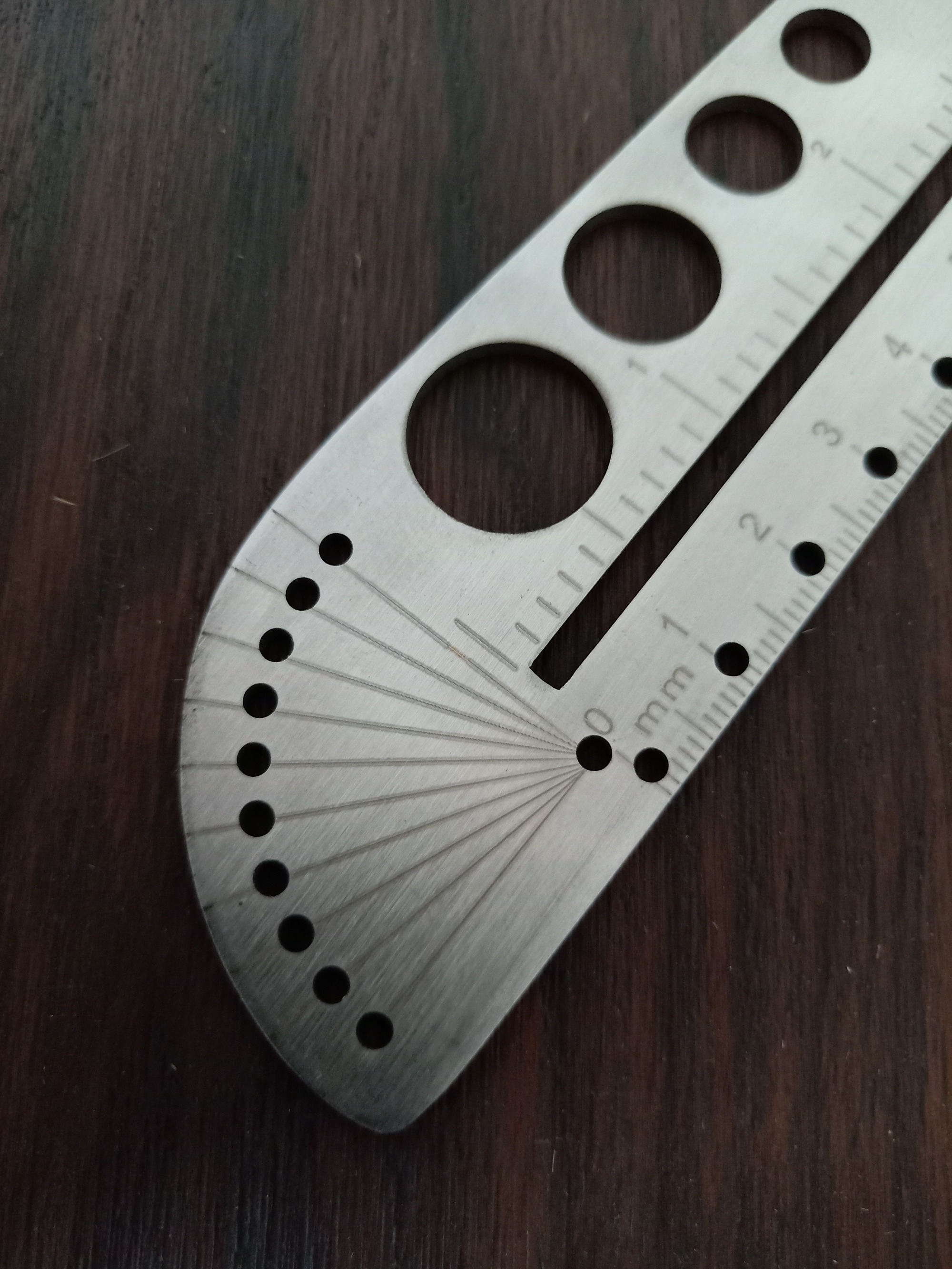 304 stainless steel multi-function ruler 23cm