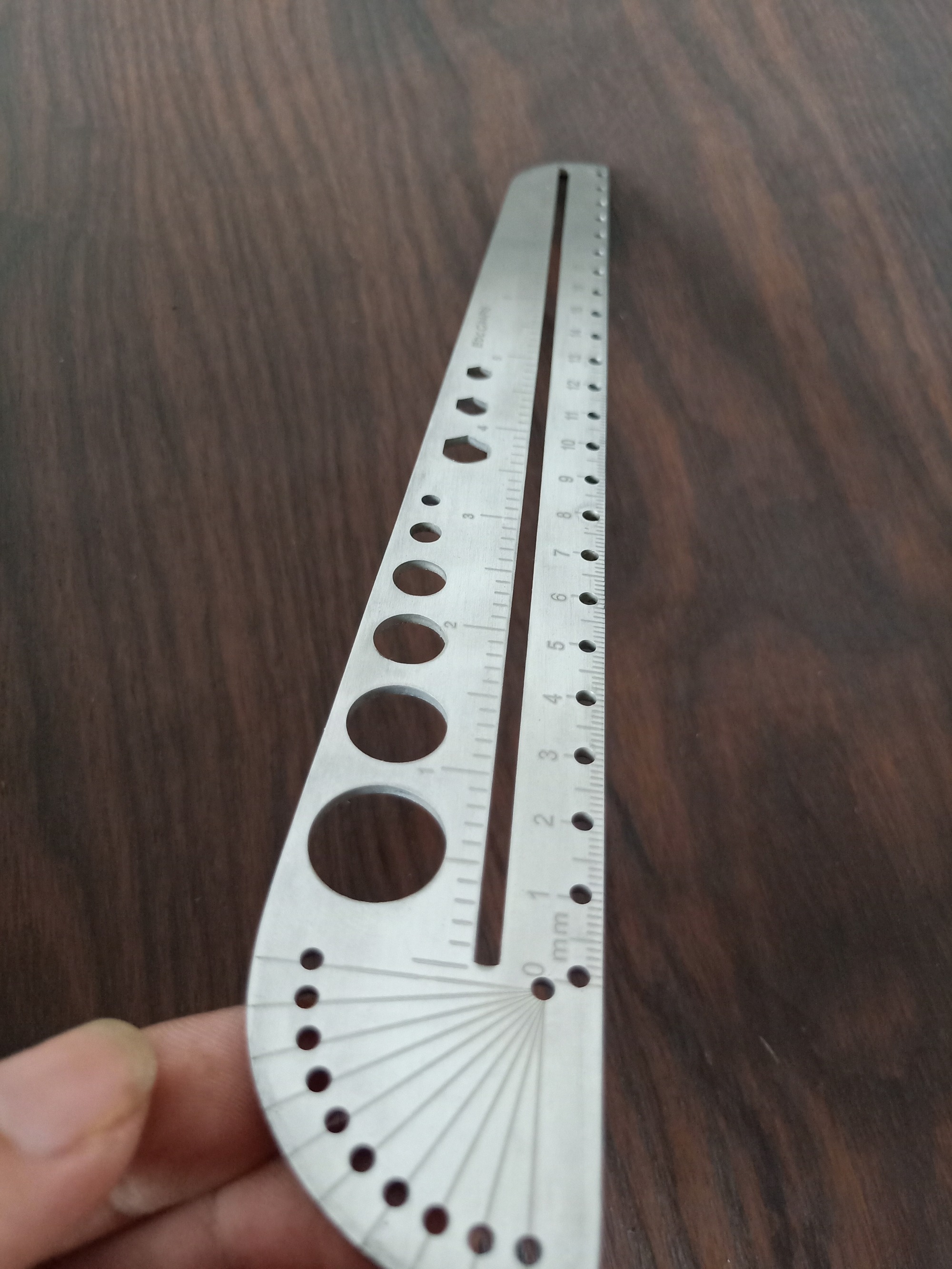 304 stainless steel multi-function ruler 23cm