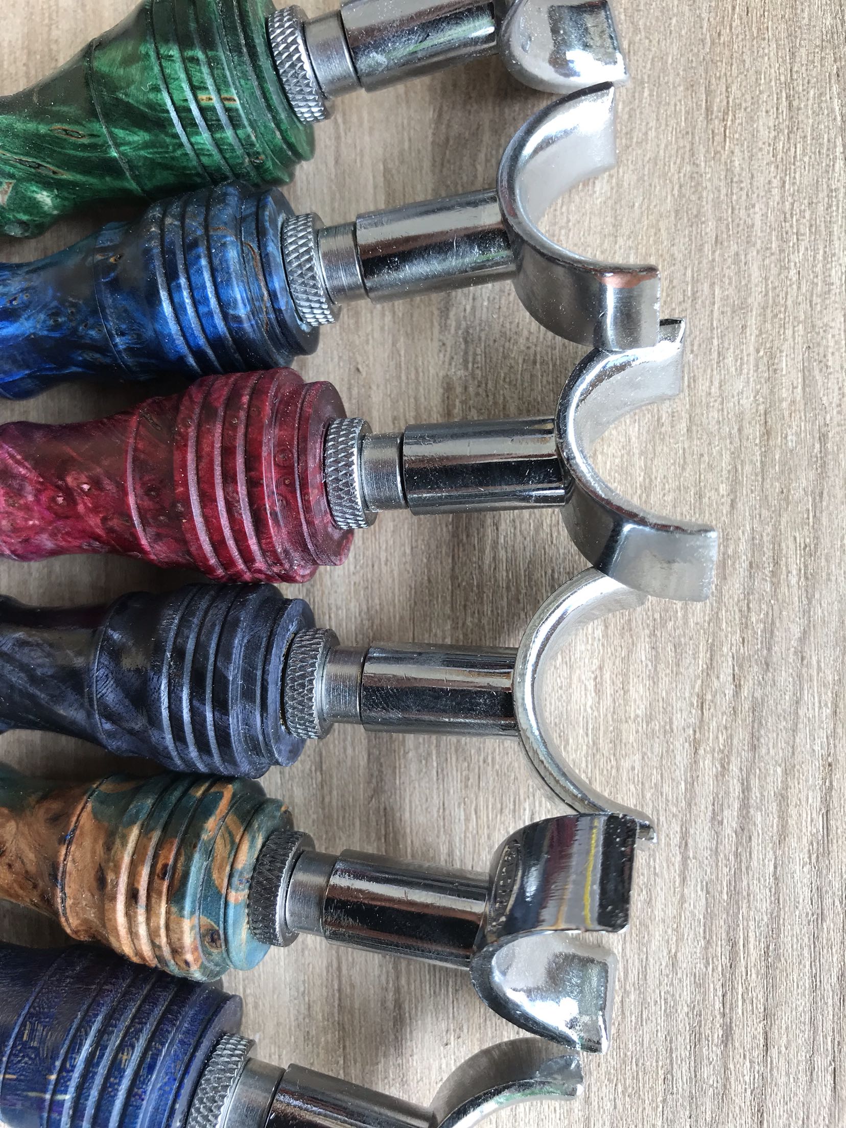 Multi color handle leather carving swivel knife