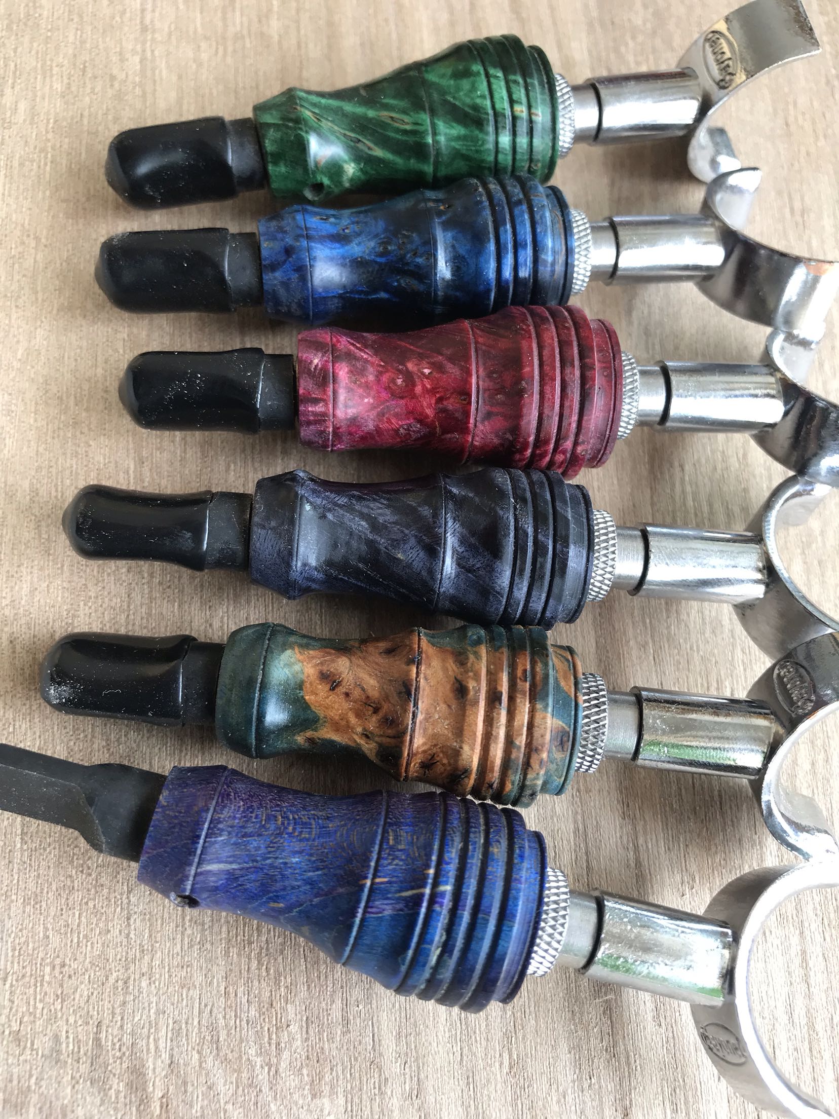 Multi color handle leather carving swivel knife