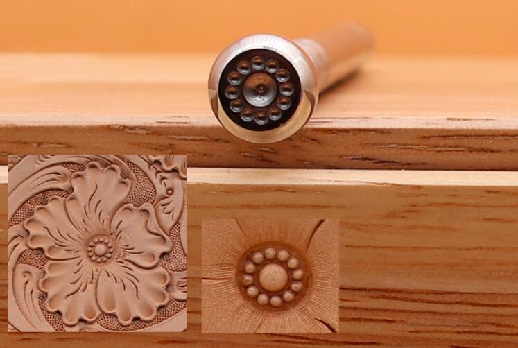 Leather Carving Flower Heart Stamp
