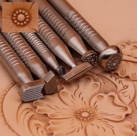 Leather Carving Flower Heart Stamp