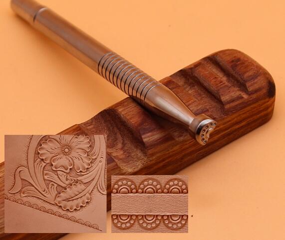 Leather Carving Half-Flower Heart Stamp