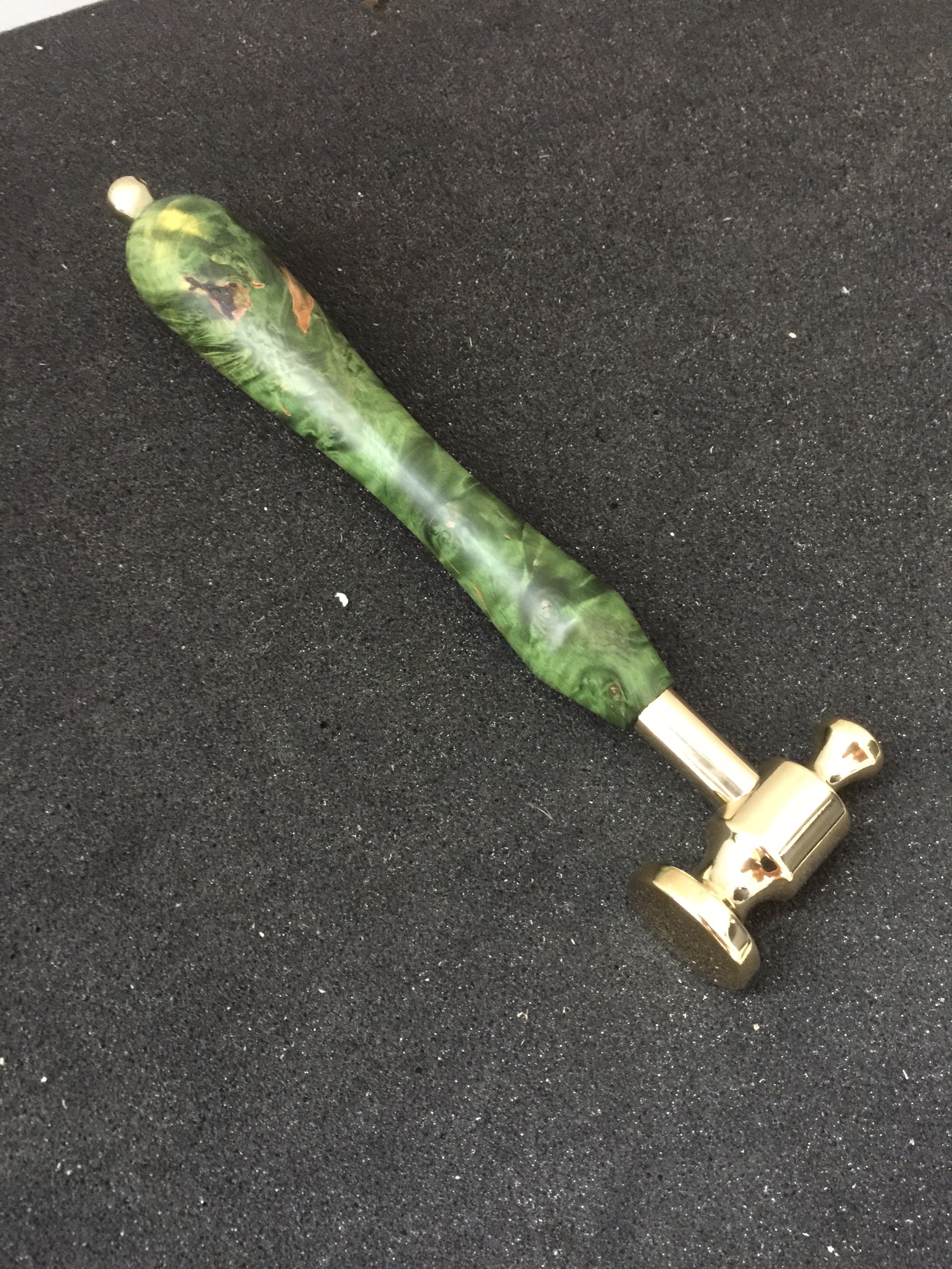 KL Custom Made Stabilized Handle Brass Hammer