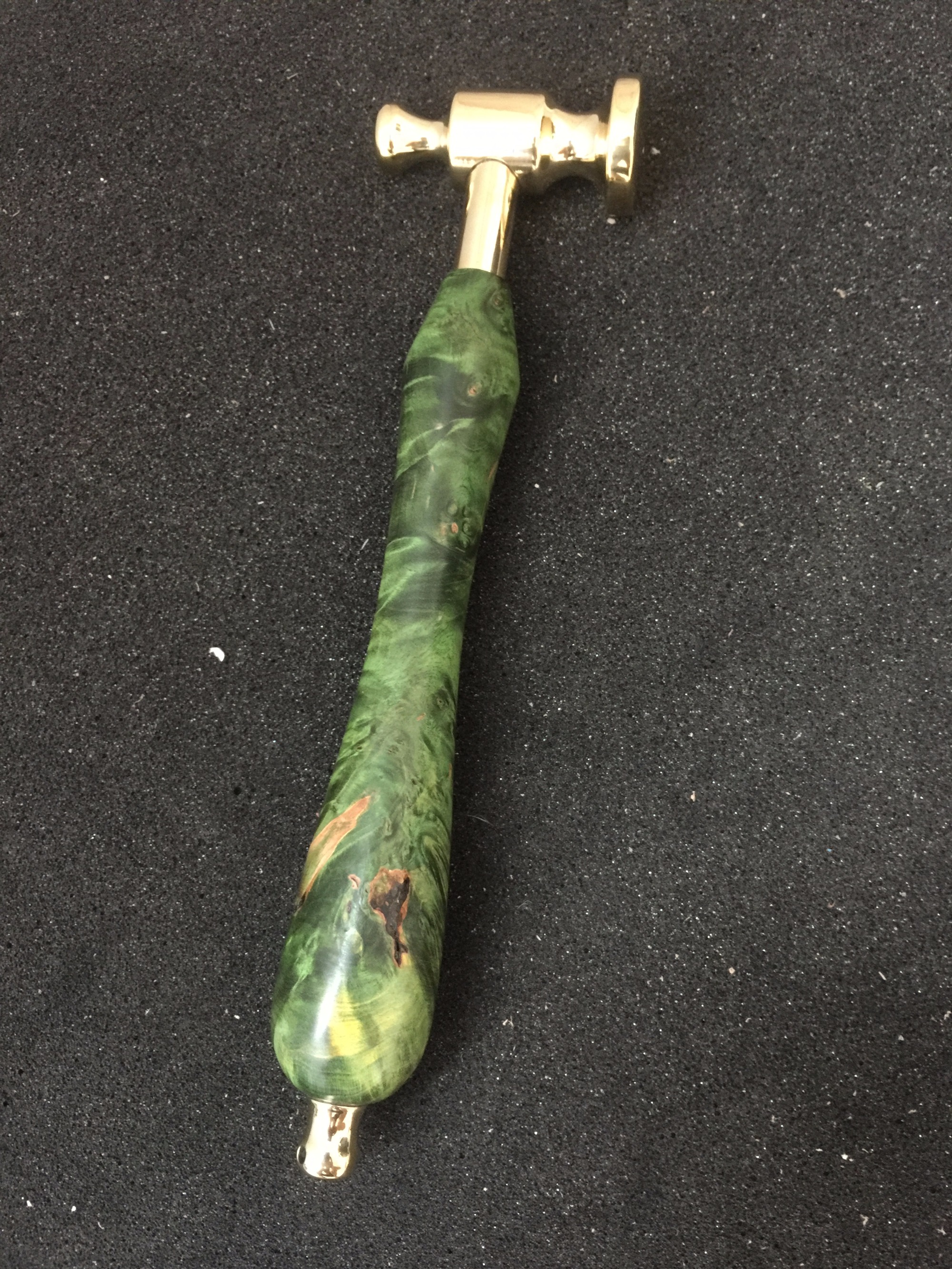KL Custom Made Stabilized Handle Brass Hammer