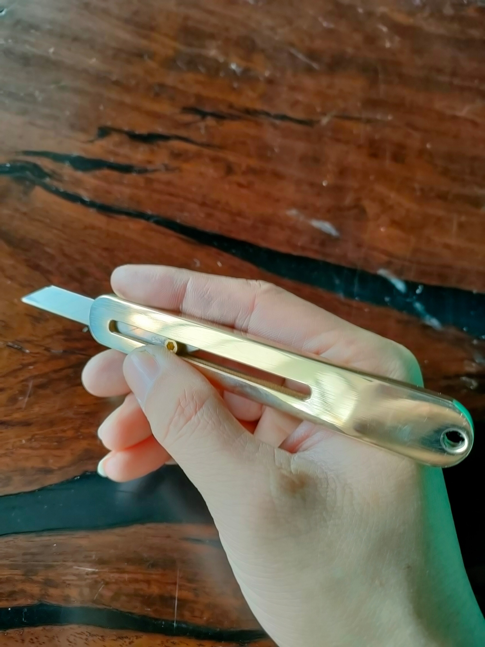 Brass Utility Knife (9mm Blade)