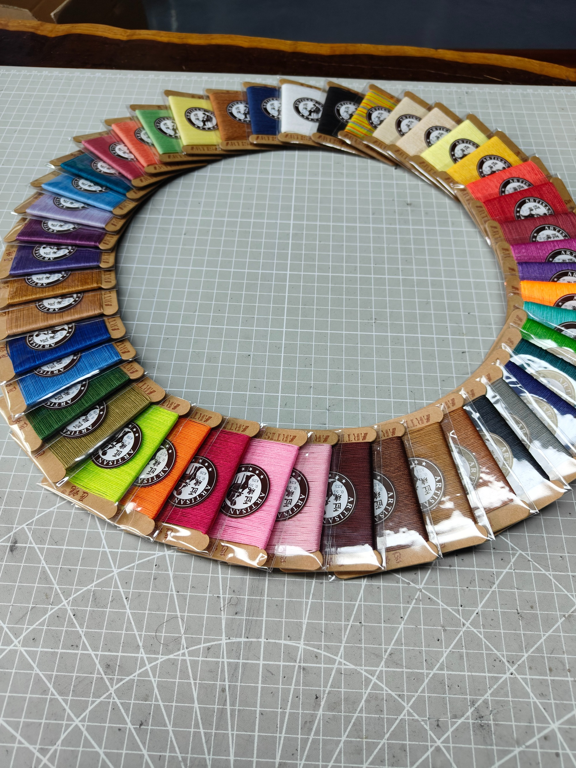 Small piece wax round thread