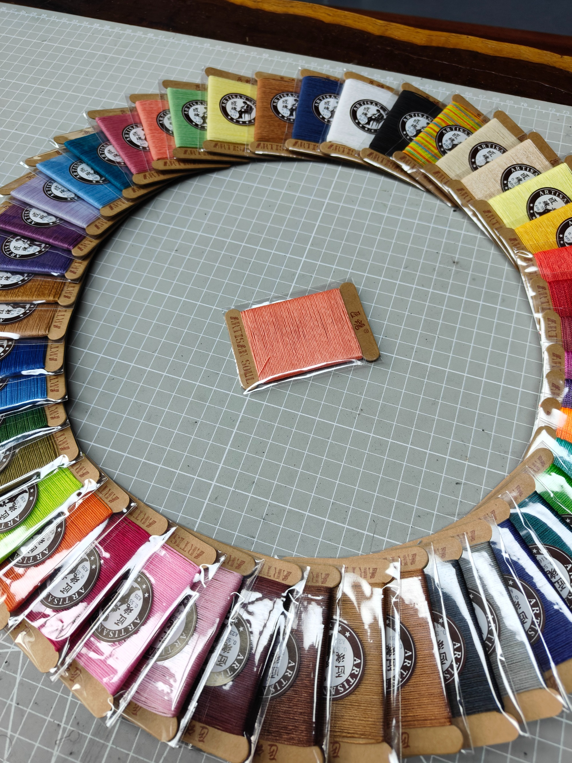Small piece wax round thread