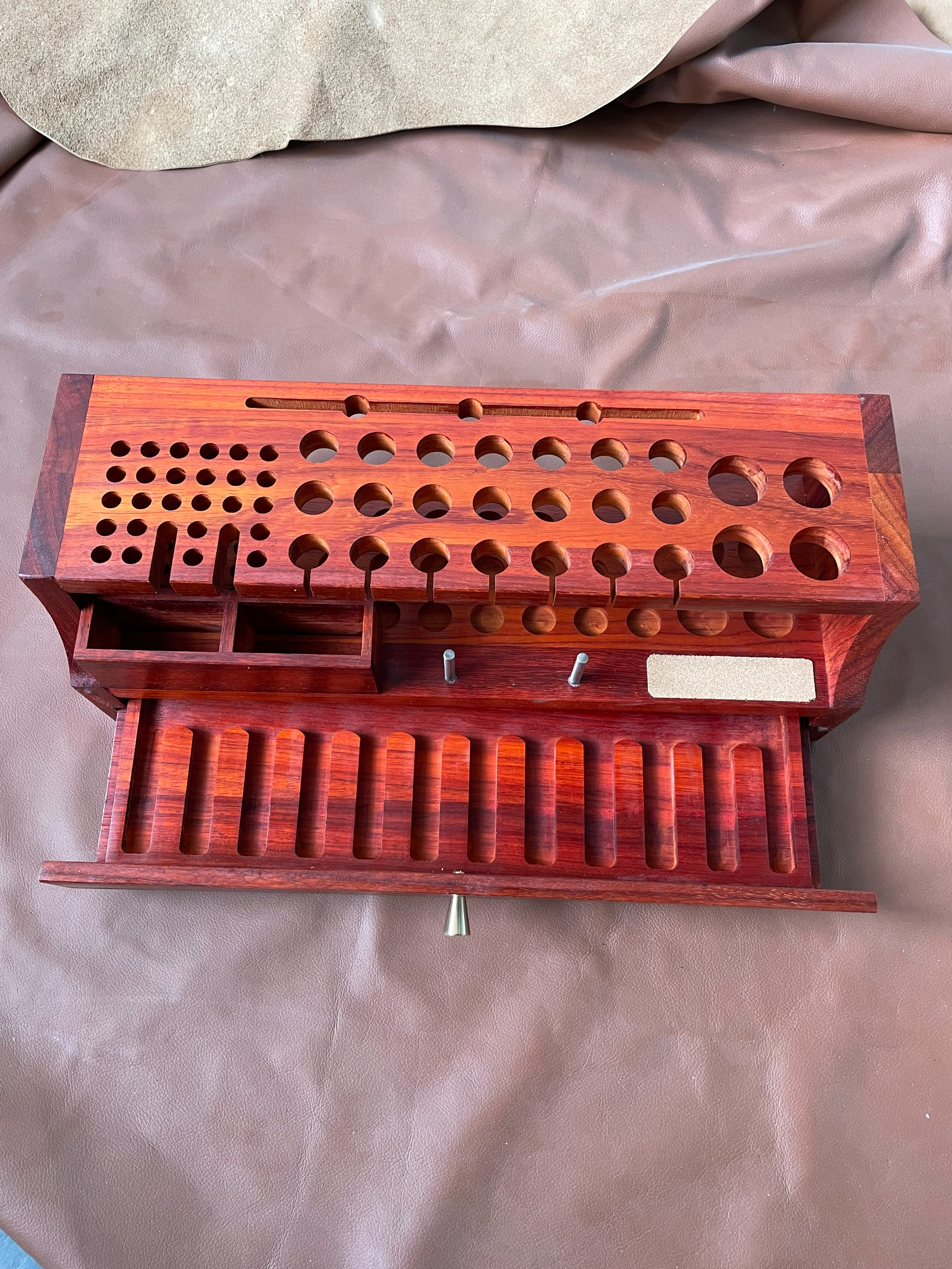 KL leather tool rack (rosewood )