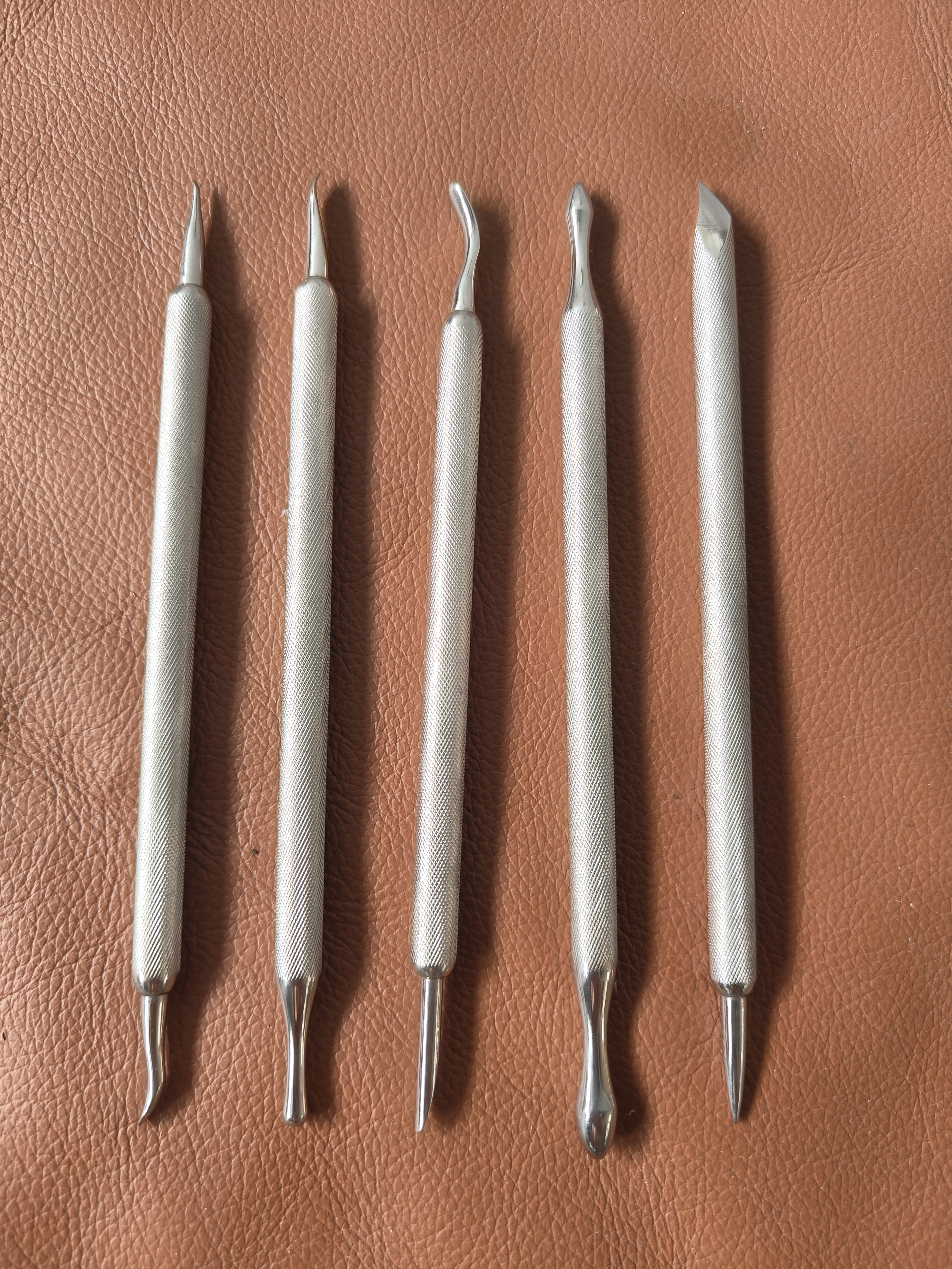 Leather carving moulding&pressing tools set (5pcs)