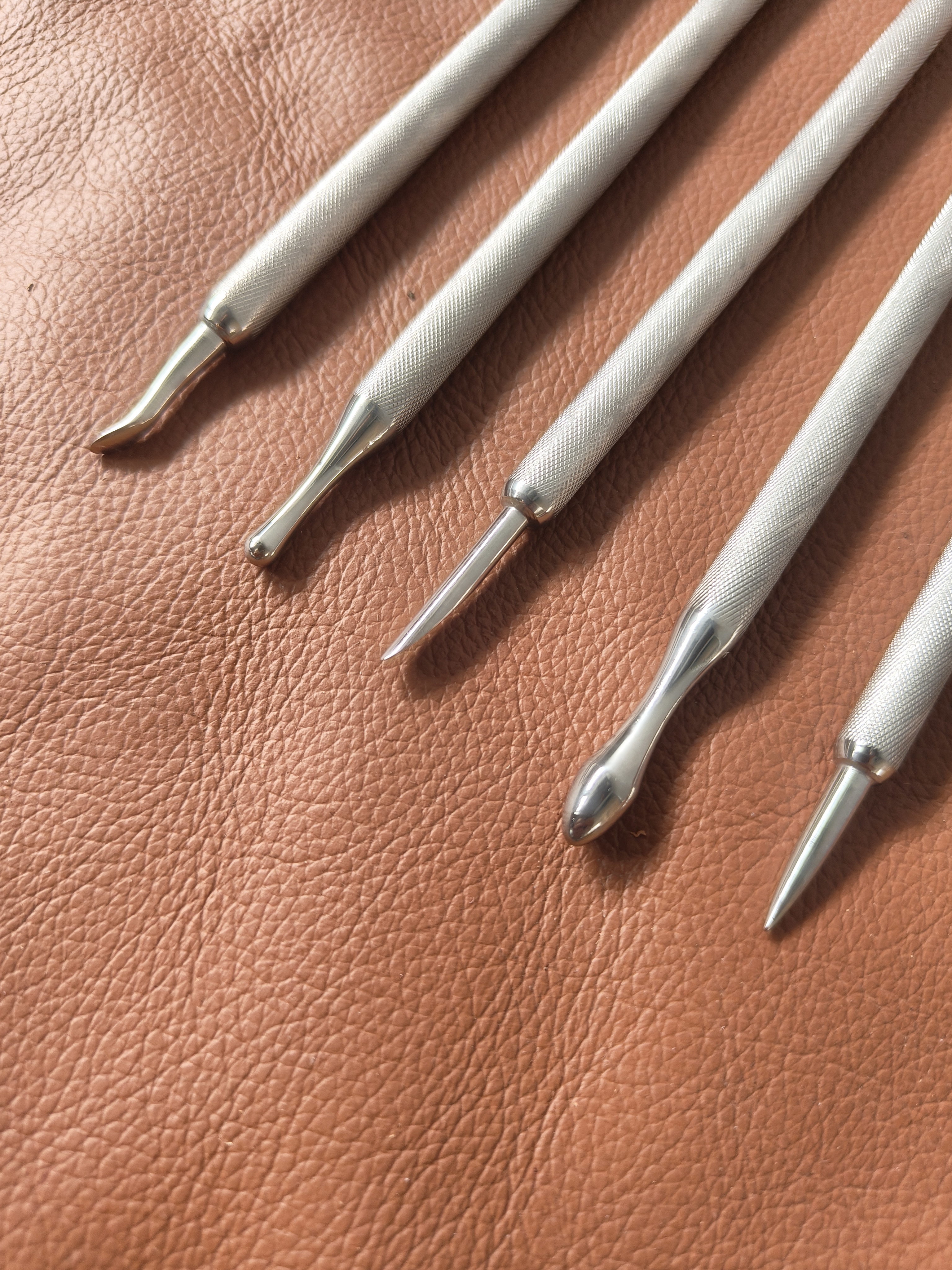 Leather carving moulding&pressing tools set (5pcs)