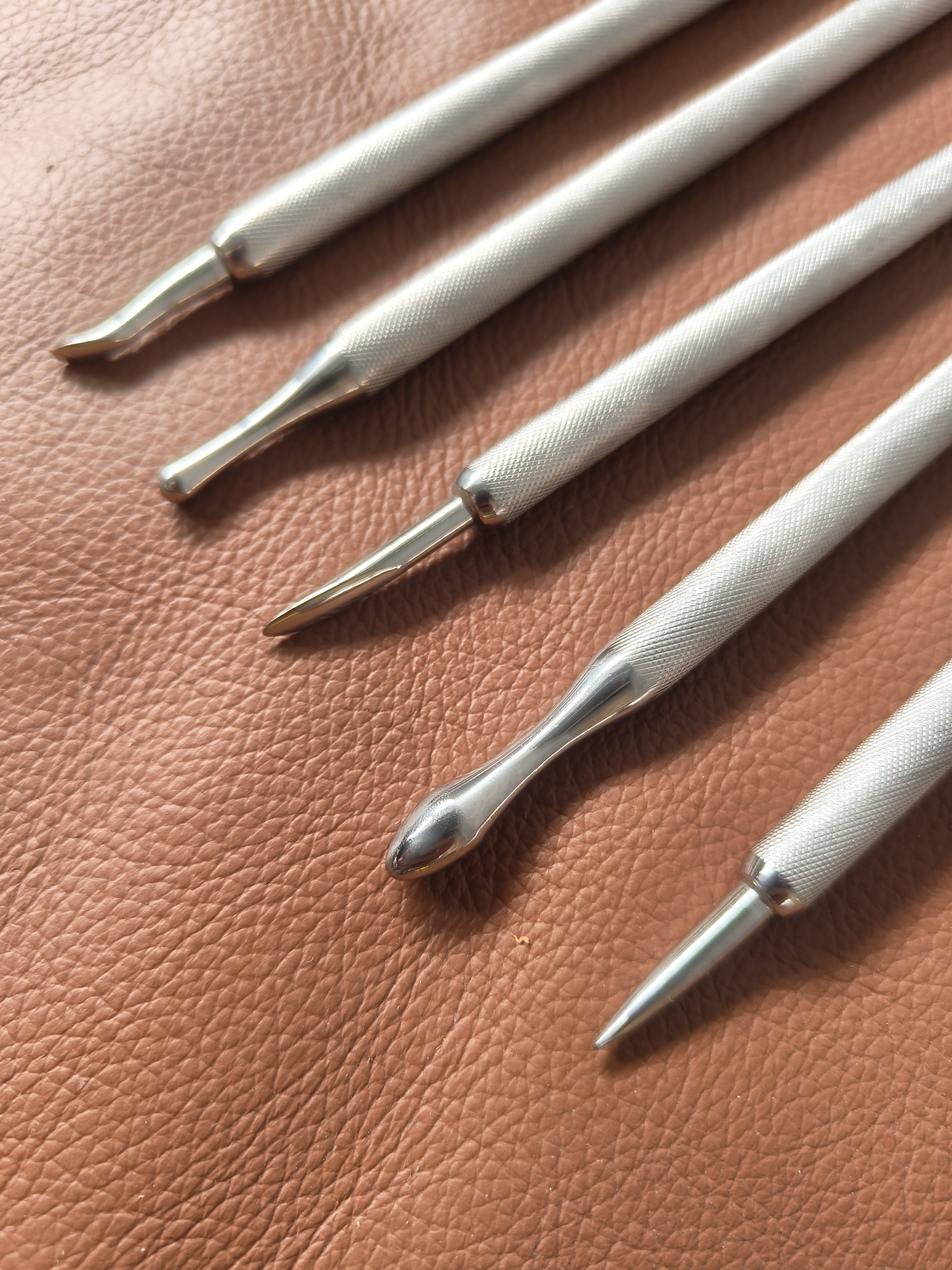 Leather carving moulding&pressing tools set (5pcs)