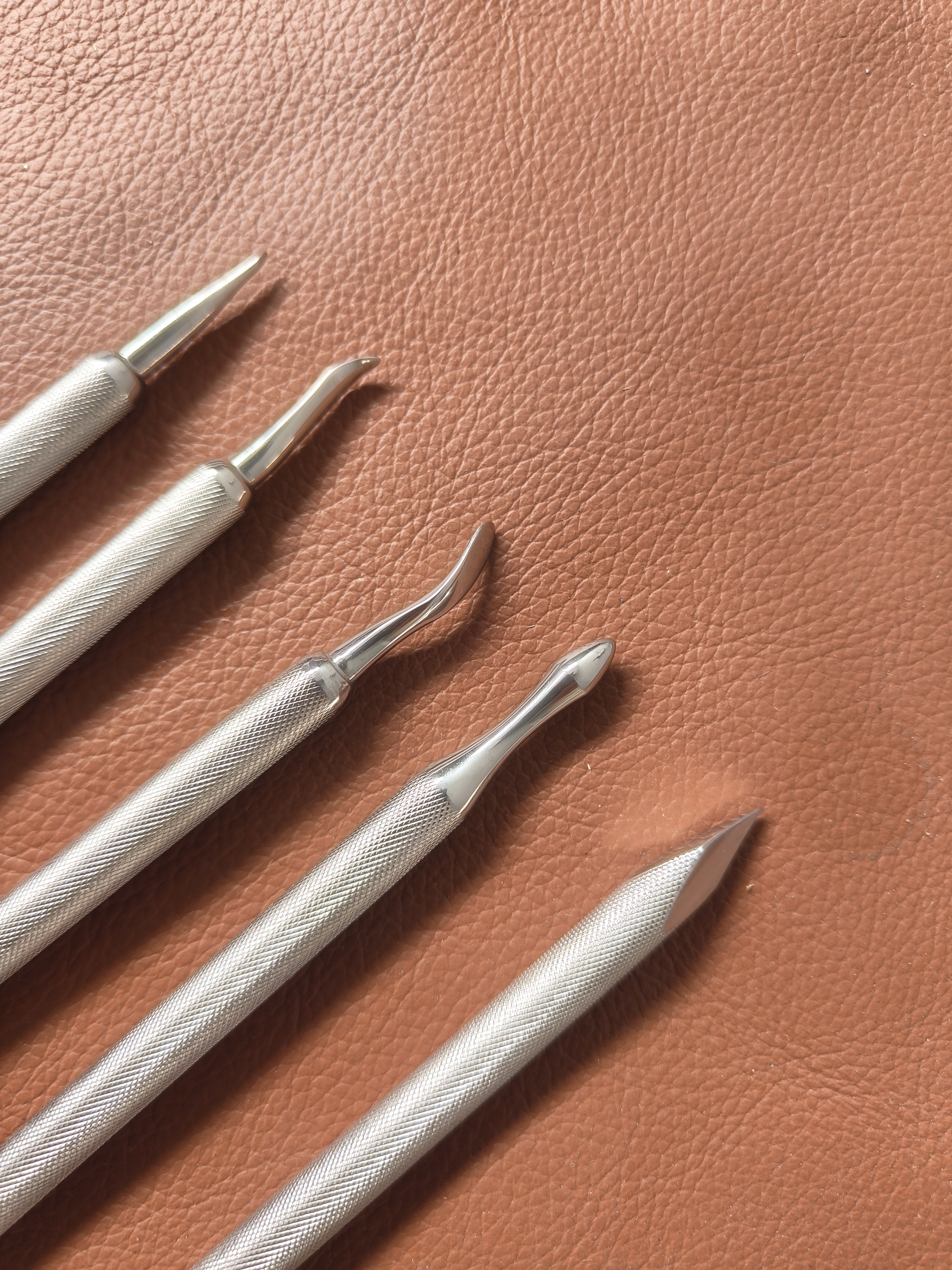 Leather carving moulding&pressing tools set (5pcs)