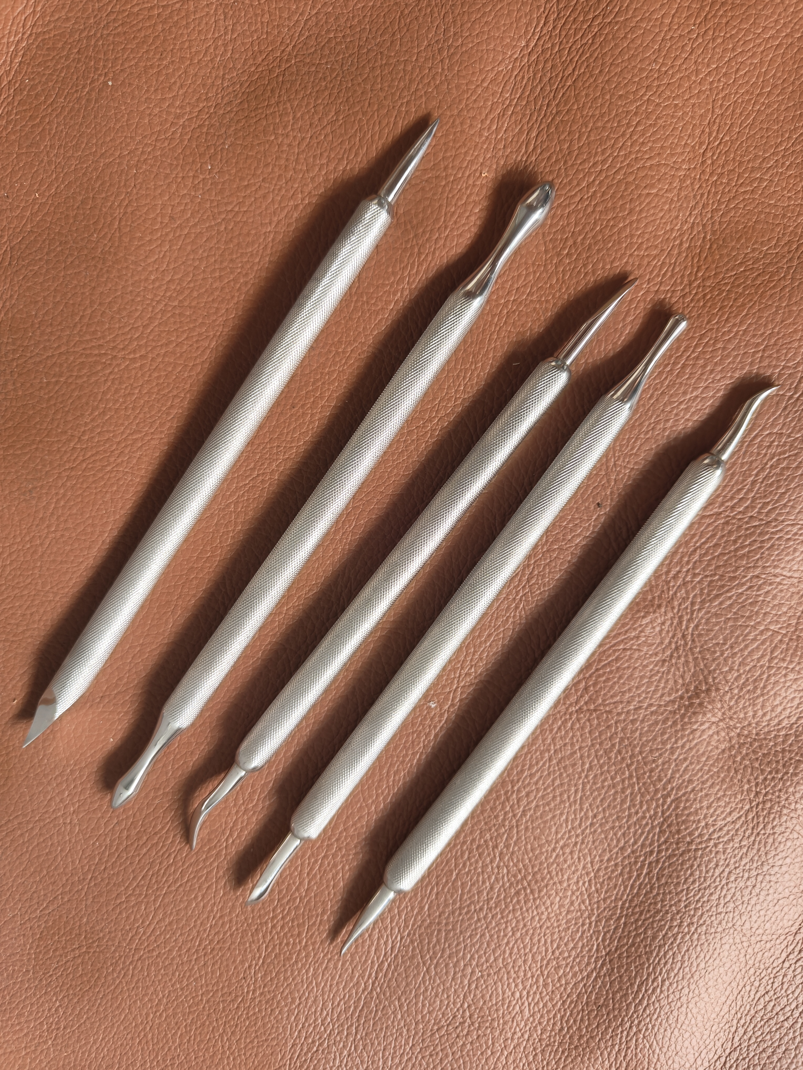 Leather carving moulding&pressing tools set (5pcs)